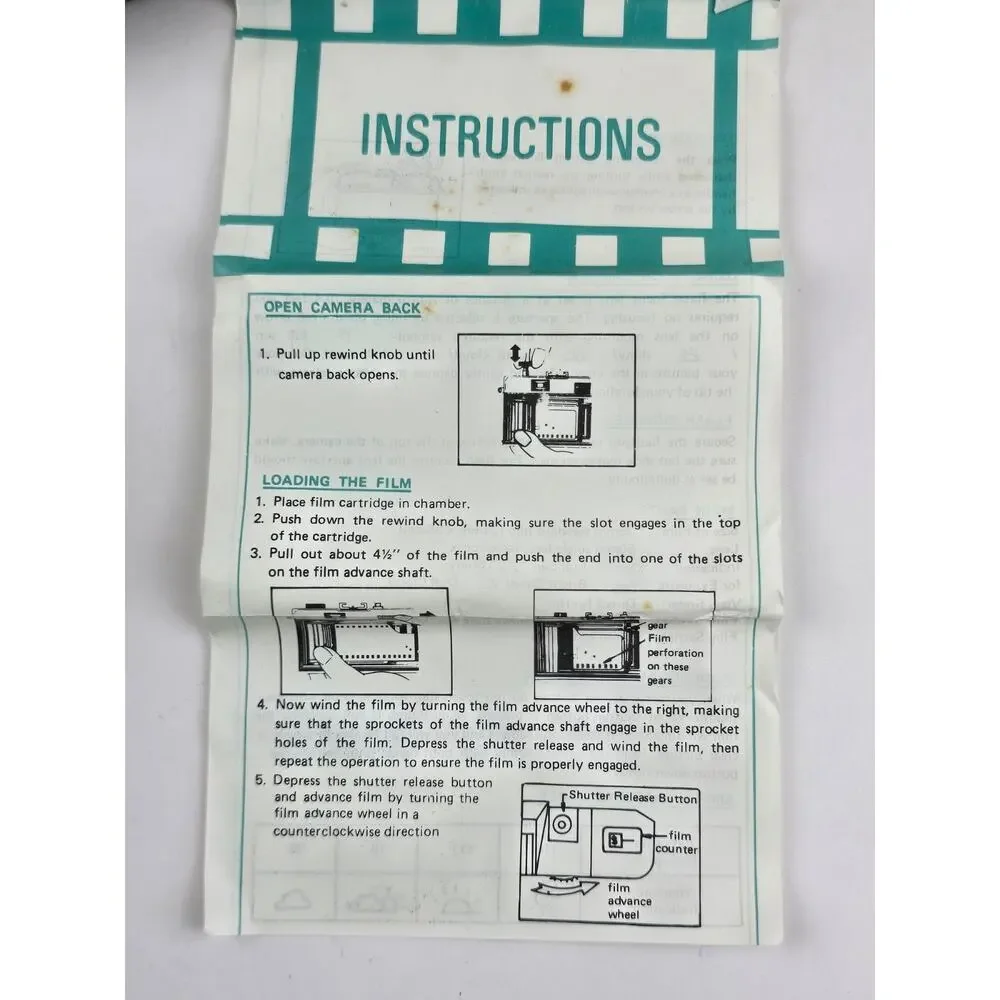 1990s' Sealed B-100 Point & Shoot 35mm Film Camera Purple Black Teal w/ box